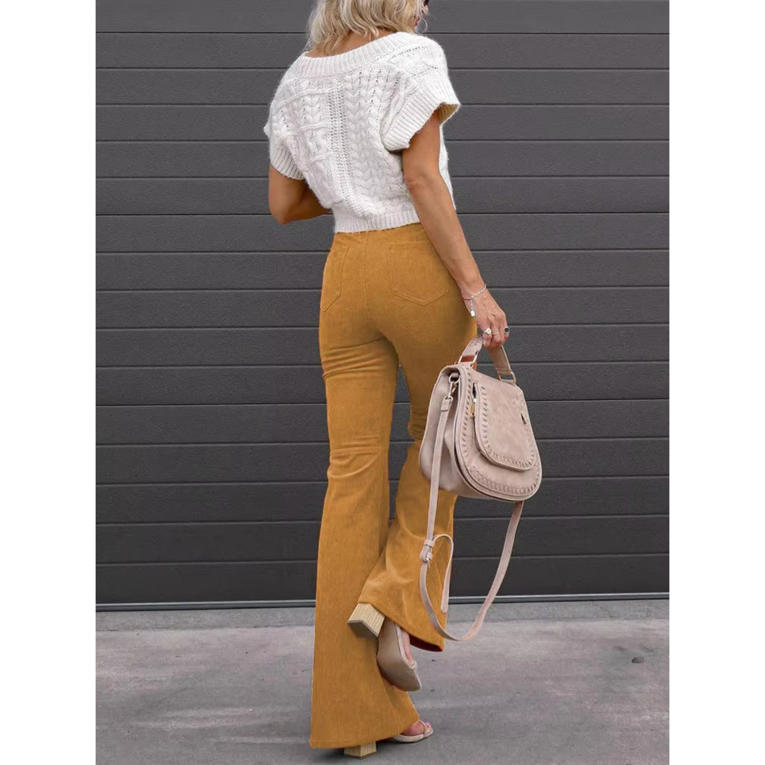 Hazel | Flared Corduroy Pants