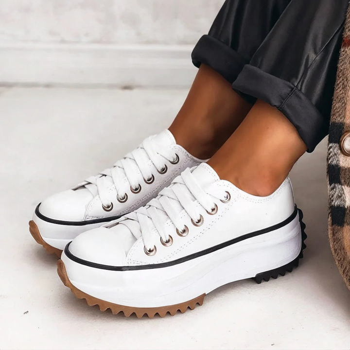 Maya | Leather Platform Sneakers