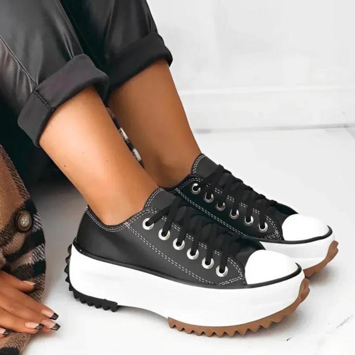 Maya | Leather Platform Sneakers