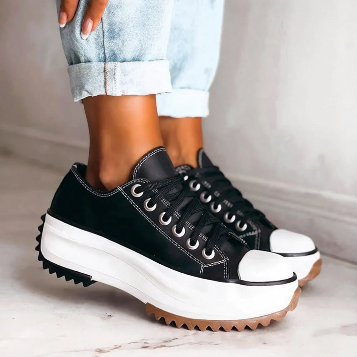 Maya | Leather Platform Sneakers